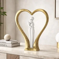 Soprammobili Moderni-Bongelli Preziosi Scultura soprammobile moderno cuore oro