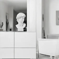 Soprammobili Moderni-Bongelli Preziosi Scultura testa di david bianco h22