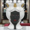 Soprammobili Moderni-Bongelli Preziosi Scultura testa di moro lei h17 nera