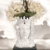 Soprammobili Moderni-Bongelli Preziosi Scultura testa di moro lei vaso bianco