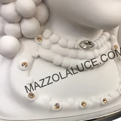 Soprammobili Moderni-Bongelli Preziosi Scultura testa di moro lei vaso bianco