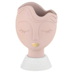 Soprammobili Moderni-Bongelli Preziosi Scultura vaso testa donna h39 cipria