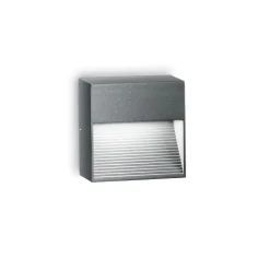 Segnapasso Led-Ideal Lux Segnapasso a parete led per esterni down antracite ip44 quadrato senza incasso