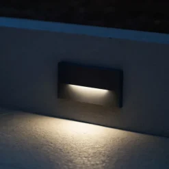 Segnapasso Led-Selezionato da Mazzolaluce Segnapasso a parete per esterno led 4w 4000k rettangolare grafite