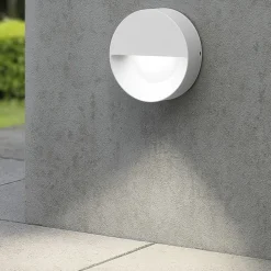 Segnapasso Led-Selezionato da Mazzolaluce Segnapasso a parete per esterno rotondo bianco led 6w 4000k