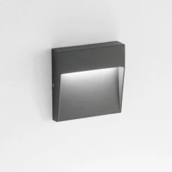 Segnapasso Led-Ondaluce Segnapasso a parete per esterno antracite led 3000k free square ip54