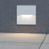 Segnapasso Led-Selezionato da Mazzolaluce Segnapasso bianco da esterno led 8w 3000k da incasso a parete