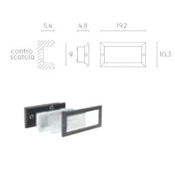Segnapasso Led-Selezionato da Mazzolaluce Segnapasso bianco per esterno da incasso led 10w 4000k