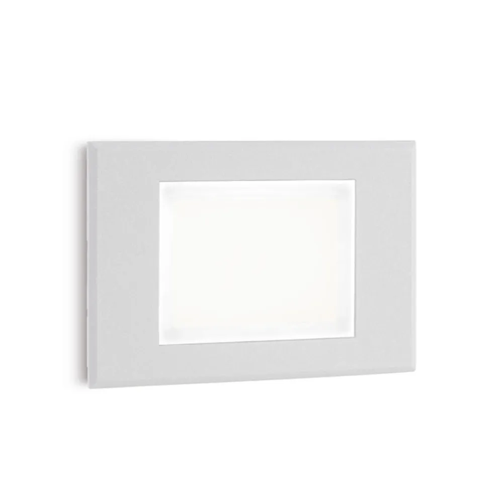 Segnapasso Led-Selezionato da Mazzolaluce Segnapasso bianco per esterno da incasso a parete led 3w 3000k