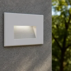 Segnapasso Led-Selezionato da Mazzolaluce Segnapasso da esterno a incasso a parete bianco led 3w 3000k