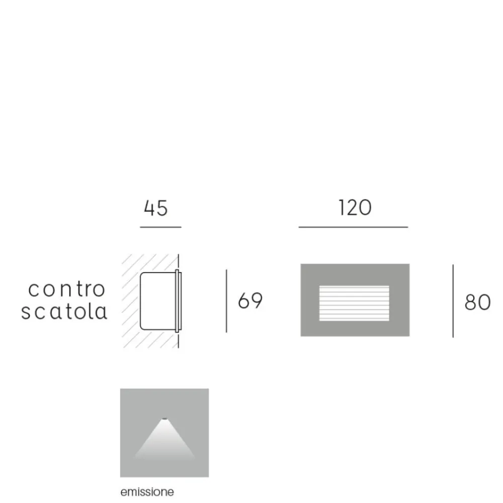 Segnapasso Led-Selezionato da Mazzolaluce Segnapasso da esterno a incasso a parete bianco led 3w 3000k
