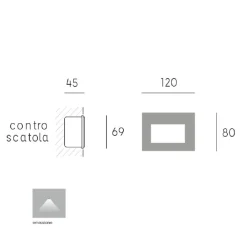 Segnapasso Led-Selezionato da Mazzolaluce Segnapasso da esterno a incasso a parete grafite led 3w 3000k