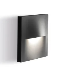 Segnapasso Led-Selezionato da Mazzolaluce Segnapasso da esterno a parete led 3w 3000k quadrato grafite