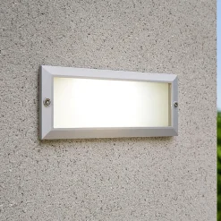 Segnapasso Led-Selezionato da Mazzolaluce Segnapasso da esterno bianco rettangolare da incasso a parete