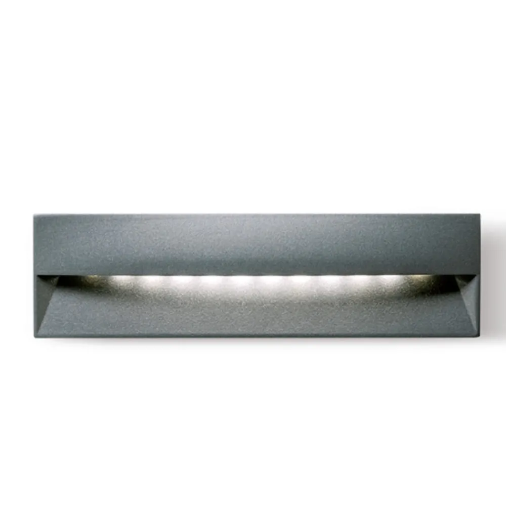 Segnapasso Led-Selezionato da Mazzolaluce Segnapasso da esterno grafite led 6w 3000k da incasso a parete ip65