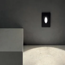 Segnapasso Led-Selezionato da Mazzolaluce Segnapasso da esterno incasso a parete led 3w 4000k nero ip65