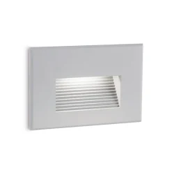 Segnapasso Led-Selezionato da Mazzolaluce Segnapasso da esterno led 3w 3000k da incasso a parete grigio ip65