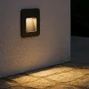 Segnapasso Led-Selezionato da Mazzolaluce Segnapasso da esterno led 3w 3000k ip44 da incasso parete quadrato