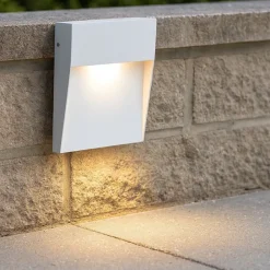 Segnapasso Led-Selezionato da Mazzolaluce Segnapasso da esterno led 6w 4000k per parete bianco ip65