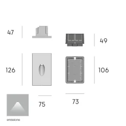 Segnapasso Led-Selezionato da Mazzolaluce Segnapasso da esterno nero da incasso a parete led 3w 3000k