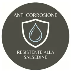Segnapasso Led-Top Light Segnapasso da esterno per incasso parete rotondo grigio anti corrosione ip66