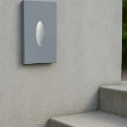 Segnapasso Led-Selezionato da Mazzolaluce Segnapasso da incasso a parete grigio led 3w 3000k per esterno ip65