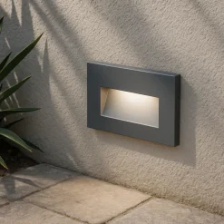 Segnapasso Led-Selezionato da Mazzolaluce Segnapasso da incasso a parete led 3w 4000k da esterno grafite ip65