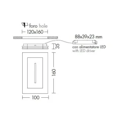 Segnapasso Led-Selezionato da Mazzolaluce Segnapasso da incasso parete gesso bianco 5w led 3000k per interni taglio di luce
