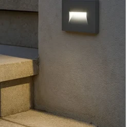 Segnapasso Led-IsyLuce Segnapasso da incasso per esterno led 3w 3000k antracite