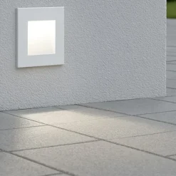 Segnapasso Led-Ideal Lux Segnapasso da parete per esterno led3w 3000k bianco quadrato ip65 con driver