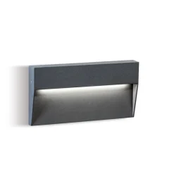Segnapasso Led-Selezionato da Mazzolaluce Segnapasso da parete rettangolare grafite led 6w 3000k ip65