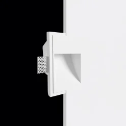 Segnapasso Led-Selezionato da Mazzolaluce Segnapasso di gesso da incasso a scomparsa bianco g9 led