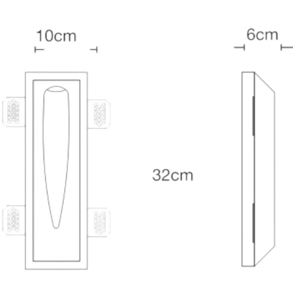 Segnapasso Led-Selezionato da Mazzolaluce Segnapasso di gesso da incasso a parete per scale gradini