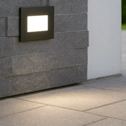 Segnapasso Led-Gea Luce Segnapasso led antracite da esterno led 3w cct ip54 per cassetta 503