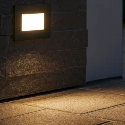 Segnapasso Led-Gea Luce Segnapasso led antracite da esterno led 3w cct ip54 per cassetta 503