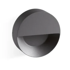 Segnapasso Led-Selezionato da Mazzolaluce Segnapasso led a parete per esterni 6w 4000k rotondo grafite ip65