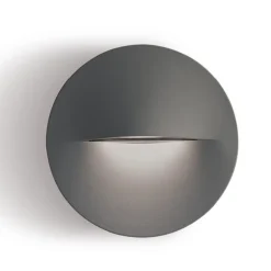 Segnapasso Led-Selezionato da Mazzolaluce Segnapasso led a parete 3w 3000k rotondo grafite per esterno ip65