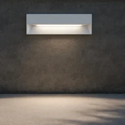 Segnapasso Led-Selezionato da Mazzolaluce Segnapasso led bianco per esterno 6w 3000k da incasso a parete ip65