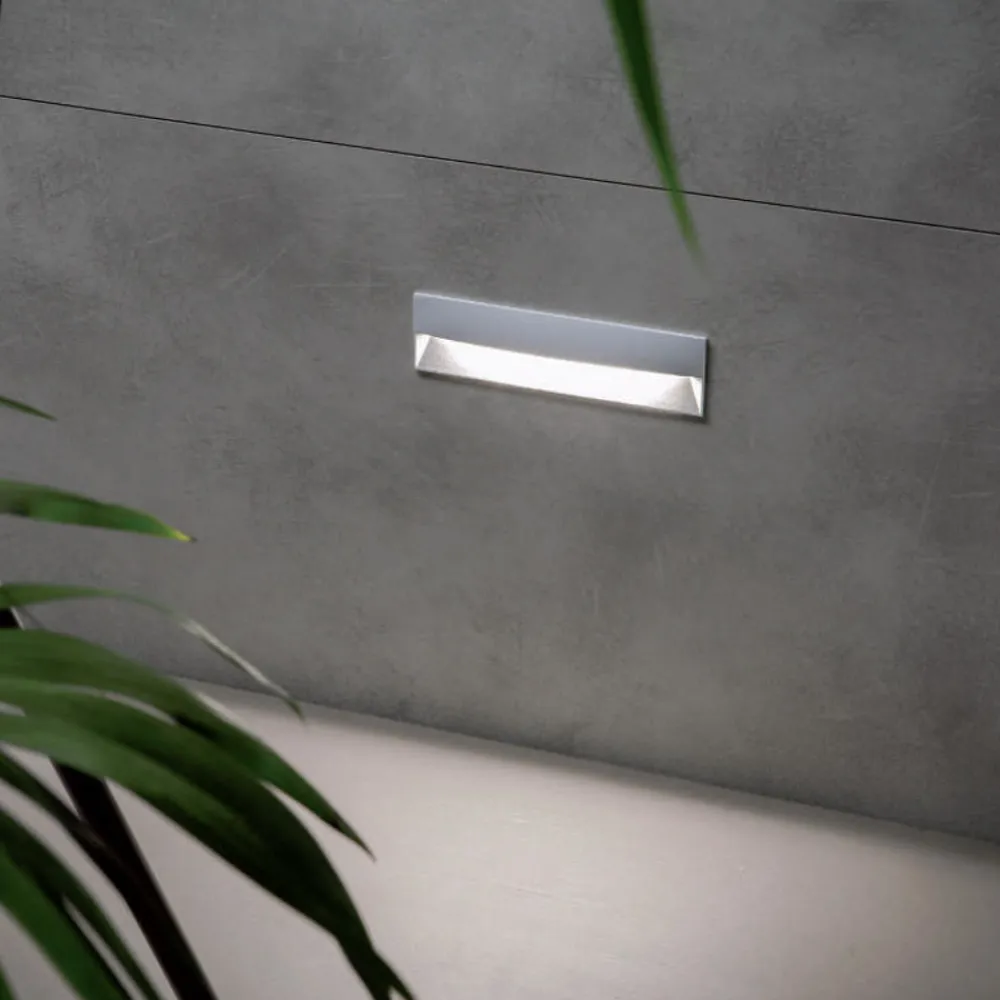 Segnapasso Led-Selezionato da Mazzolaluce Segnapasso led bianco per esterno 6w 3000k da incasso a parete ip65