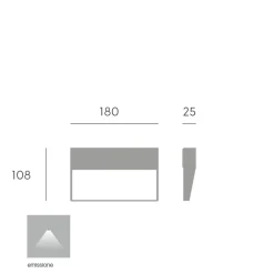 Segnapasso Led-Selezionato da Mazzolaluce Segnapasso led bianco rettangolare 6w 3000k per esterno ip65
