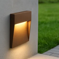 Segnapasso Led-Selezionato da Mazzolaluce Segnapasso led corten da parete led 6w 3000k ip65