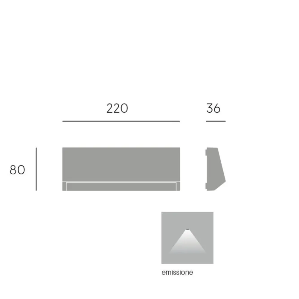Segnapasso Led-Selezionato da Mazzolaluce Segnapasso led da esterno a parete squadrato bianco 4w 4000k