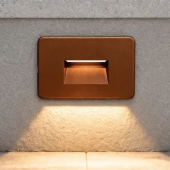 Segnapasso Led-Top Light Segnapasso led da esterno corten per incasso parete led cct ip65