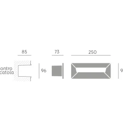 Segnapasso Led-Selezionato da Mazzolaluce Segnapasso led da esterno grafite 12w 3000k da incasso a parete ip65
