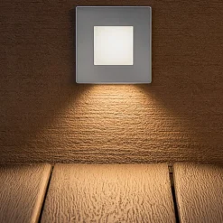 Segnapasso Led-Selezionato da Mazzolaluce Segnapasso led da esterno incasso parete 3000k quadrato acciaio inox