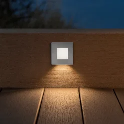 Segnapasso Led-Selezionato da Mazzolaluce Segnapasso led da esterno incasso parete 3000k quadrato acciaio inox