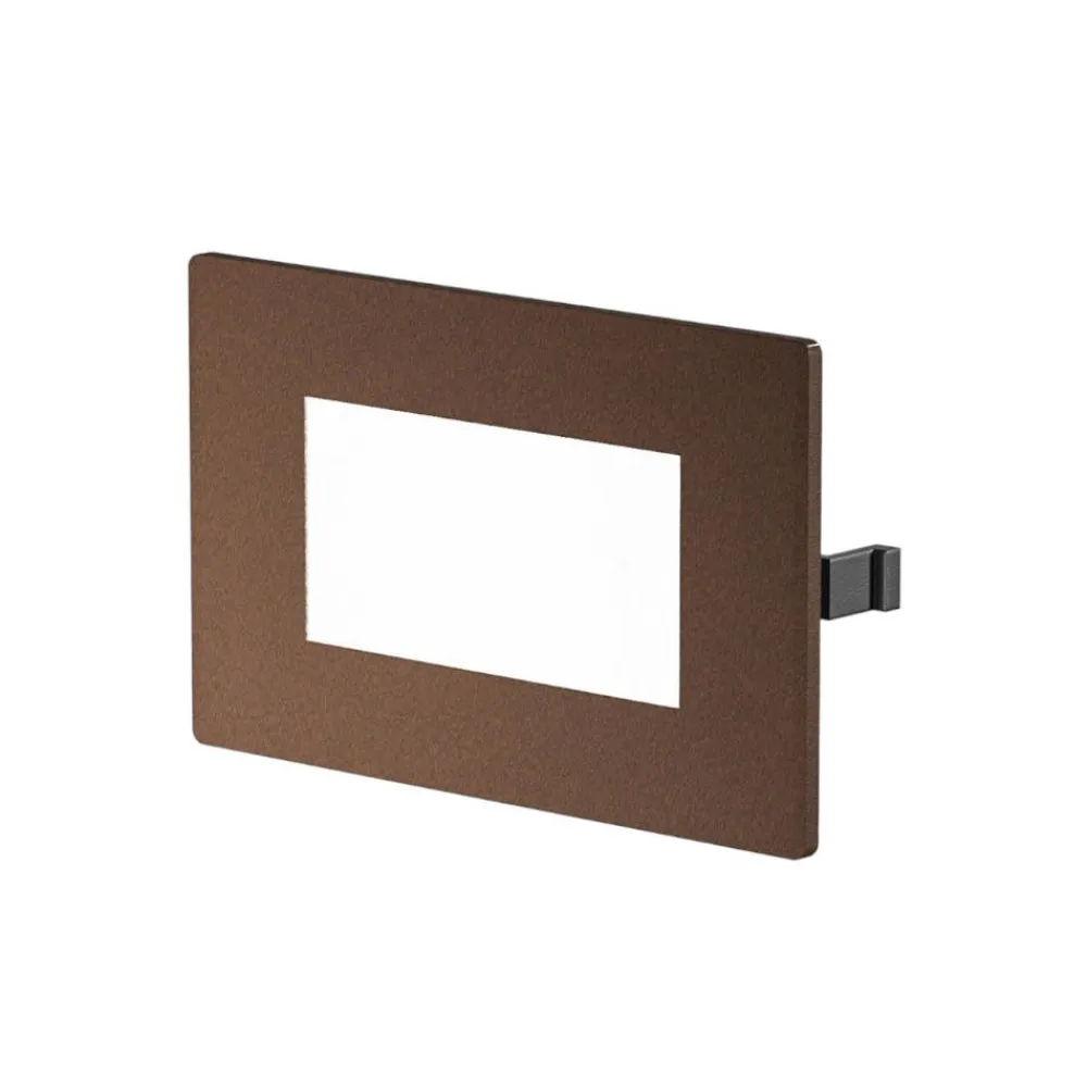 Segnapasso Led-Gea Luce Segnapasso led da esterno marrone led 3w cct ip54 per cassetta 503