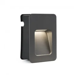 Segnapasso Led-Selezionato da Mazzolaluce Segnapasso led da esterno 3w 3000k a incasso antracite
