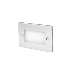 Segnapasso Led-Selezionato da Mazzolaluce Segnapasso led da esterno 1w 3000k ip65 incasso parete acciaio inox rettangolare