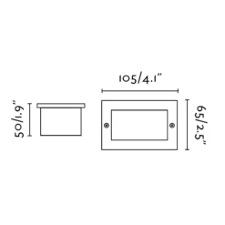 Segnapasso Led-Selezionato da Mazzolaluce Segnapasso led da esterno 1w 3000k ip65 incasso parete acciaio inox rettangolare